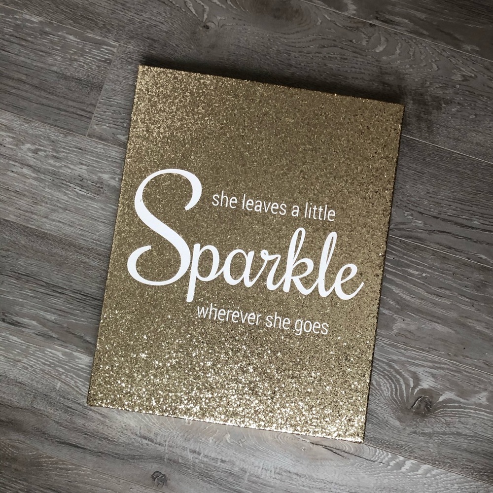 Large Gold Sequin Canvas | Home/Office Decor